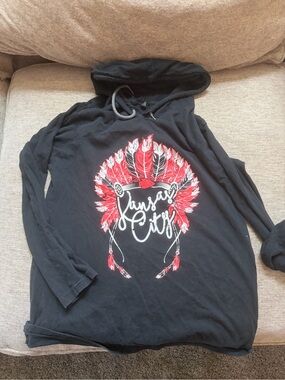 Kansas City Graphic Hoodie Sweatshirt - Black & Red